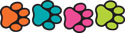 4 Mini Paws - Brights thumbnail