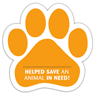 Paw Donation Card - Orange thumbnail