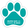 Paw Donation Card - Teal thumbnail
