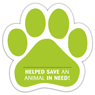 Paw Donation Card - Lime thumbnail