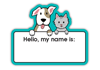 Dog & cat shape -teal thumbnail